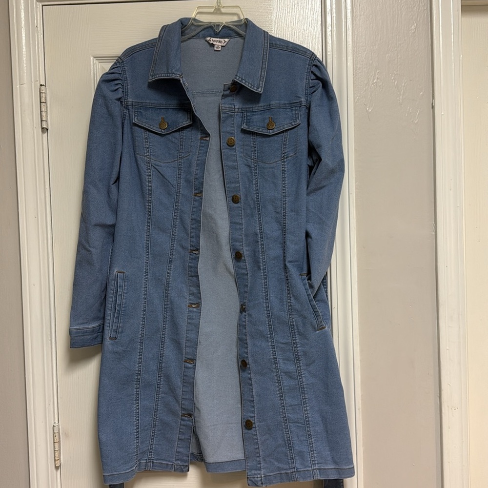 NWT Nanette Lepore Women's Belted Button Front Stretch Denim Shirt Mini Dress - Picture 8 of 16